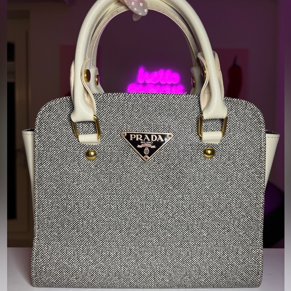 Luxury Patterned Cream Hand Bag - Picture 1 of 7